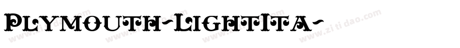 Plymouth-LightIta字体转换
