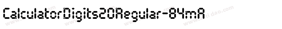 CalculatorDigits20Regular-84mA字体转换