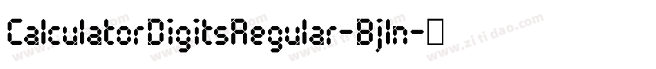 CalculatorDigitsRegular-Bjln字体转换