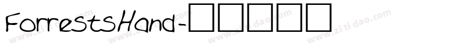 ForrestsHand字体转换