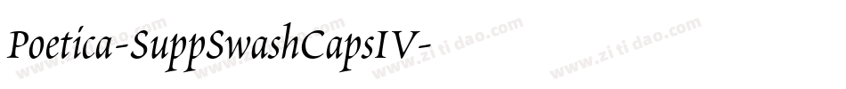 Poetica-SuppSwashCapsIV字体转换