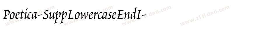 Poetica-SuppLowercaseEndI字体转换