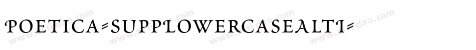 Poetica-SuppLowercaseAltI字体转换