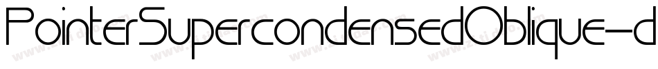 PointerSupercondensedOblique-dXEZ字体转换