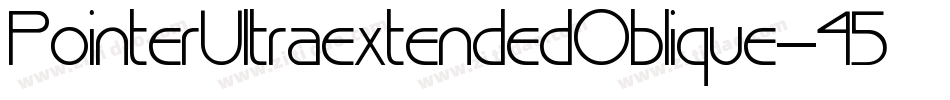PointerUltraextendedOblique-45V4字体转换