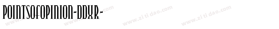 PointsOfOpinion-DdXR字体转换