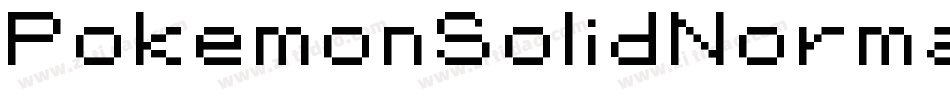 PokemonSolidNormal-xyWR字体转换