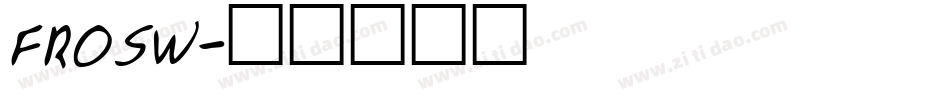 FROSW字体转换