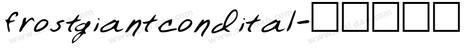 frostgiantcondital字体转换