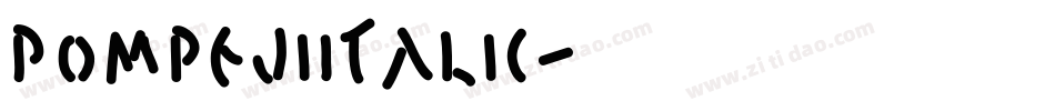 PompejiItalic字体转换