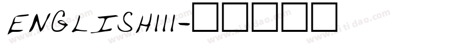 ENGLISH111字体转换