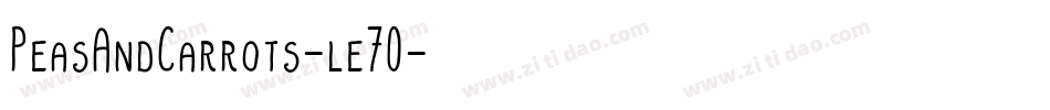 PeasAndCarrots-le70字体转换