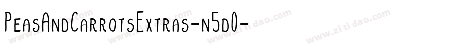 PeasAndCarrotsExtras-n5d0字体转换
