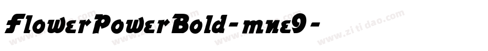 FlowerPowerBold-mne9字体转换