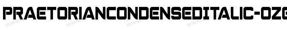 PraetorianCondensedItalic-ozGB字体转换