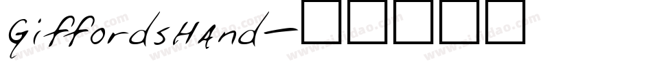 GiffordsHand字体转换