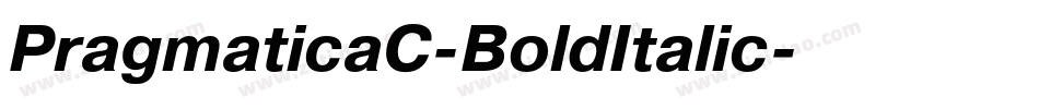 PragmaticaC-BoldItalic字体转换