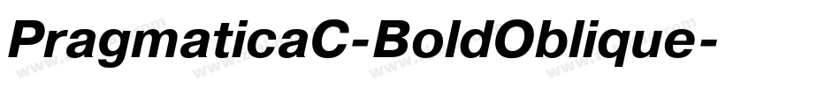 PragmaticaC-BoldOblique字体转换