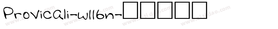 Provicali-w116n字体转换