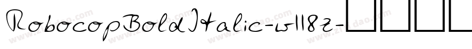 RobocopBoldItalic-w118z字体转换