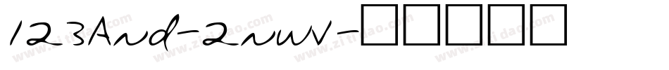 123And-2nwv字体转换