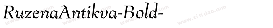 RuzenaAntikva-Bold字体转换
