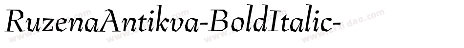 RuzenaAntikva-BoldItalic字体转换