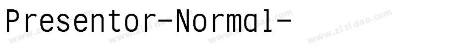 Presentor-Normal字体转换