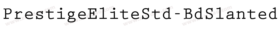 PrestigeEliteStd-BdSlanted字体转换
