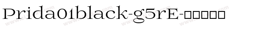 Prida01black-g5rE字体转换