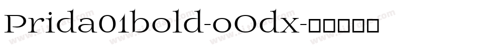 Prida01bold-oOdx字体转换