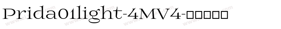 Prida01light-4MV4字体转换
