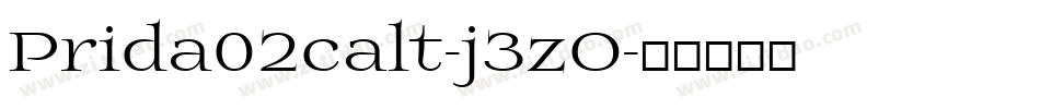 Prida02calt-j3zO字体转换