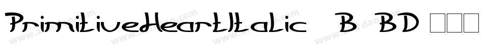 PrimitiveHeartItalic-4B3BD字体转换