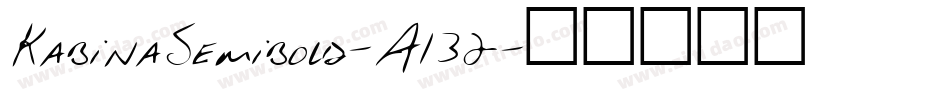 KabinaSemibold-A132字体转换