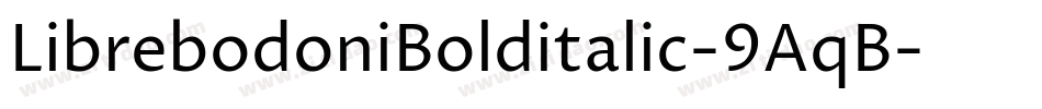 LibrebodoniBolditalic-9AqB字体转换