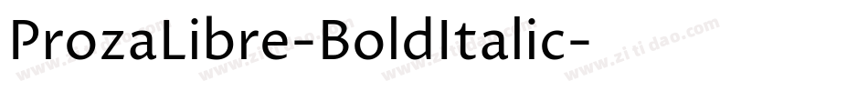 ProzaLibre-BoldItalic字体转换