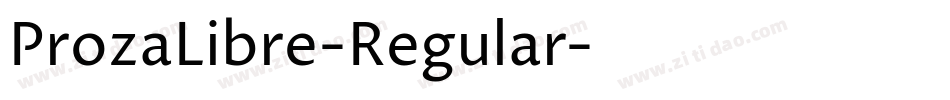 ProzaLibre-Regular字体转换
