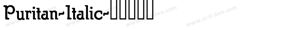 Puritan-Italic字体转换