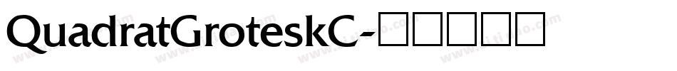 QuadratGroteskC字体转换