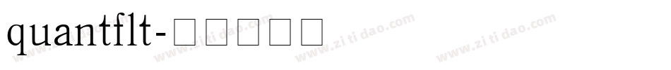 quantflt字体转换
