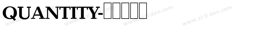 QUANTITY字体转换