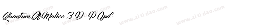QuantumOfMalice3D-P0pd字体转换