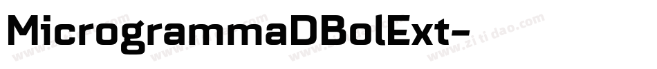 MicrogrammaDBolExt字体转换