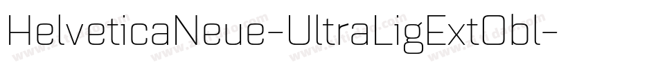 HelveticaNeue-UltraLigExtObl字体转换