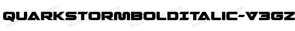QuarkStormBoldItalic-V3Gz字体转换