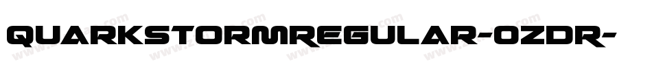 QuarkStormRegular-0ZDR字体转换