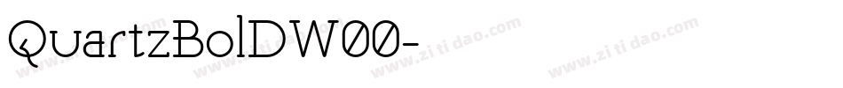 QuartzBolDW00字体转换