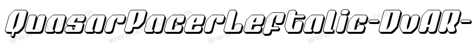 QuasarPacerLeftalic-DvAR字体转换