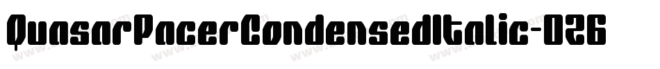 QuasarPacerCondensedItalic-0Z6G字体转换